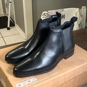 Asos Black Leather Chelsea Boots